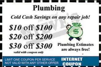 Plumbing Repair Coupon - Steve’s Service